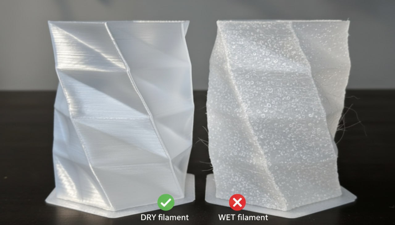 DRY vs WET filament